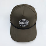 Captains Coffee Bare Curved 5 Panel Rope Hats