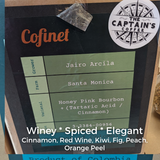 Jairo Arcila Santa Monica Honey Pink Bourbon (Tartaric Acid / Cinnamon)