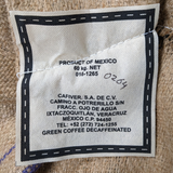 Mexico Oaxaca Esmeralda EA Sugar Cane Decaf